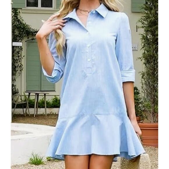 Cotton Linen Tunic Shirt Dress size Small - Picture 3 of 3